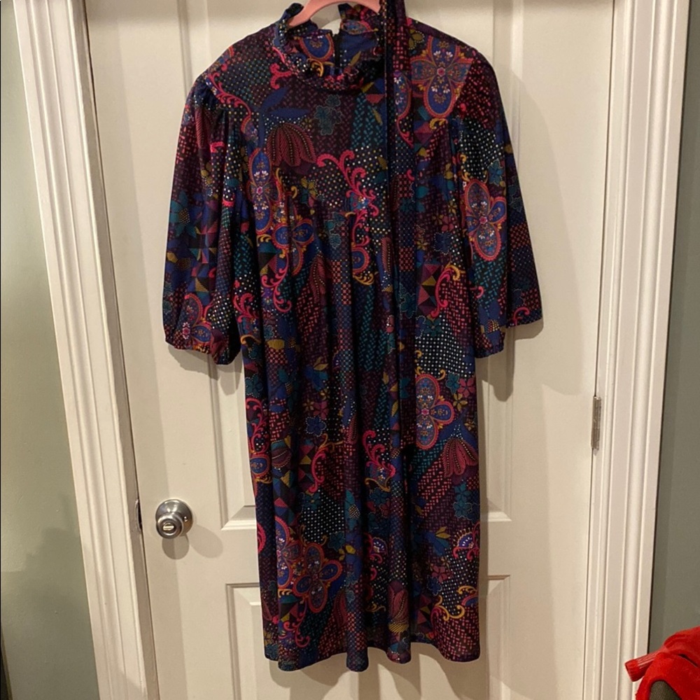 Vintage Patterned Dress - Picture 1 of 5